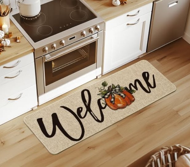 Artoid Mode Bow Tie Pumpkin Fall Welcome Doormat!