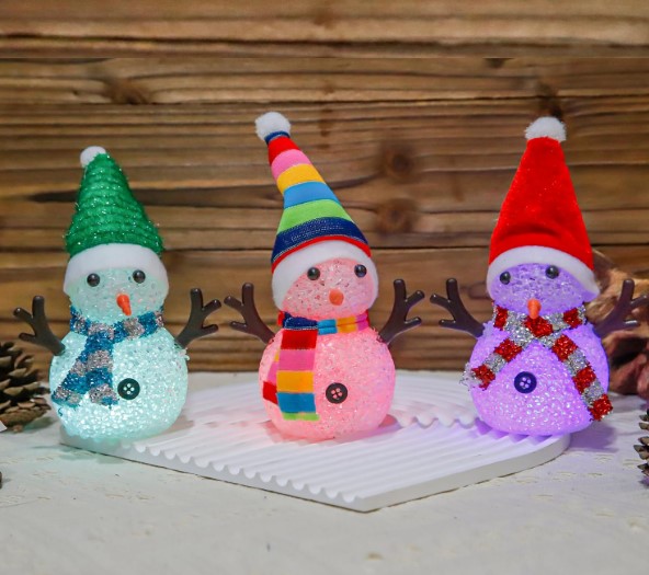 3 Pcs Christmas Color Changing Light Up Snowman!