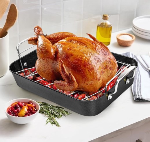 MICHELANGELO Carbon Steel Turkey Roaster Pan!