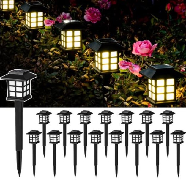 16 pack outdoor solar ground lights!