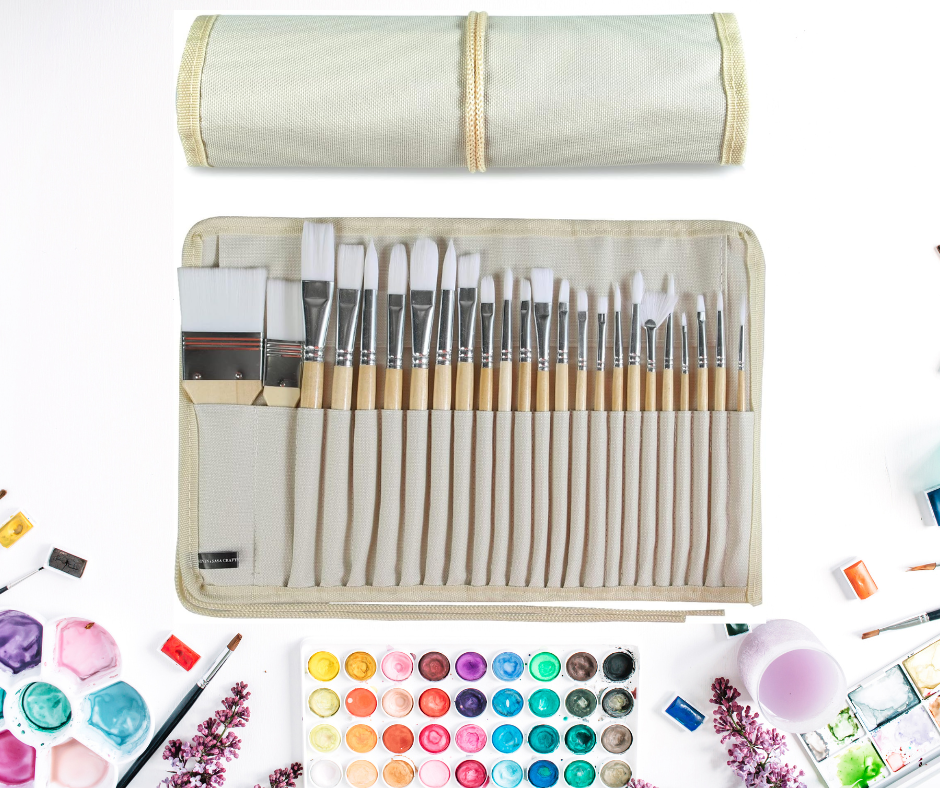 24 Piece Paint Brush Set on Sale