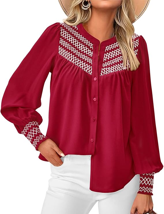 PrettyGarden Flowy Tops on Sale