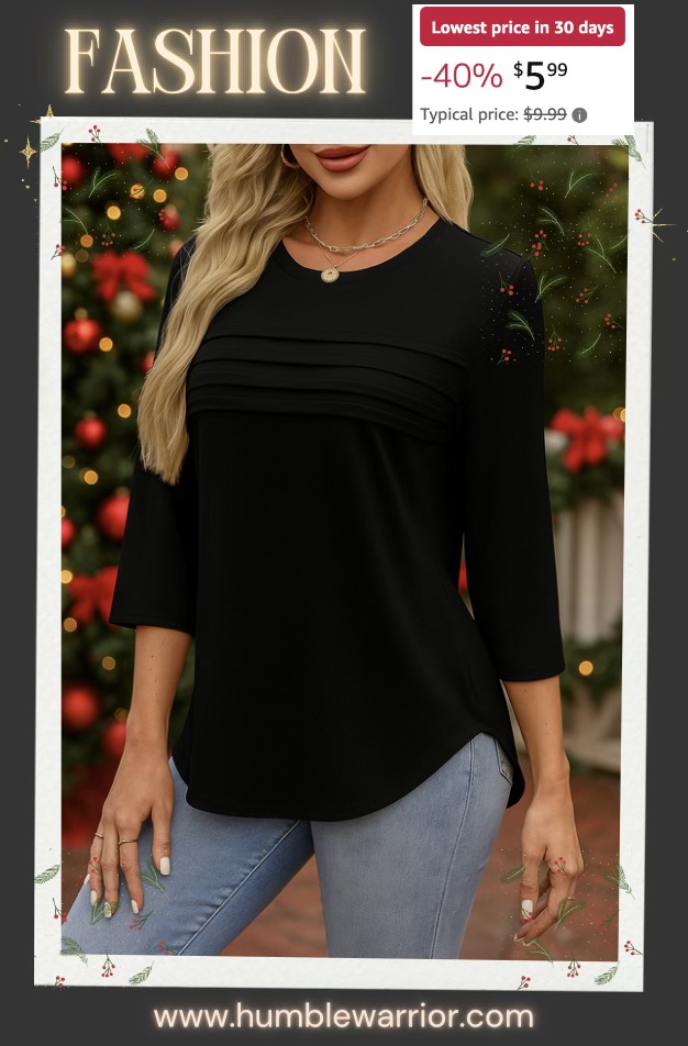 soft 3/4 sleeve top