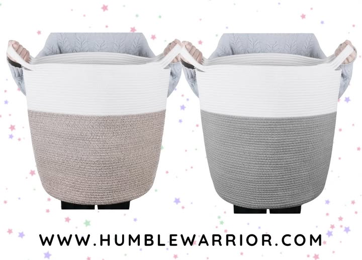 60L woven laundry basket