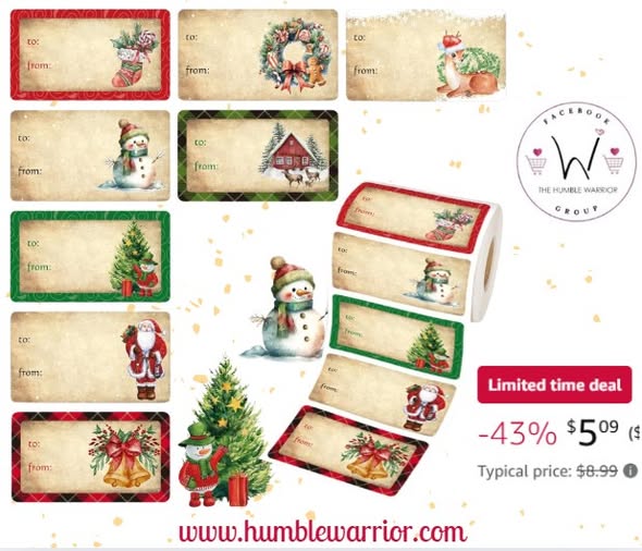 500 self-adhesive gift stickers