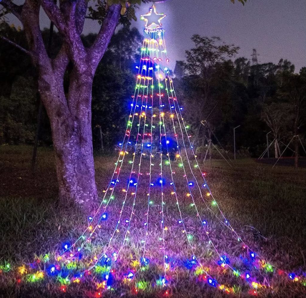 cascading holiday lights