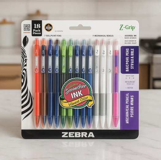 Zebra Pen Z-Grip Retractable Ballpoint Pen and Mechanical Pencil Set