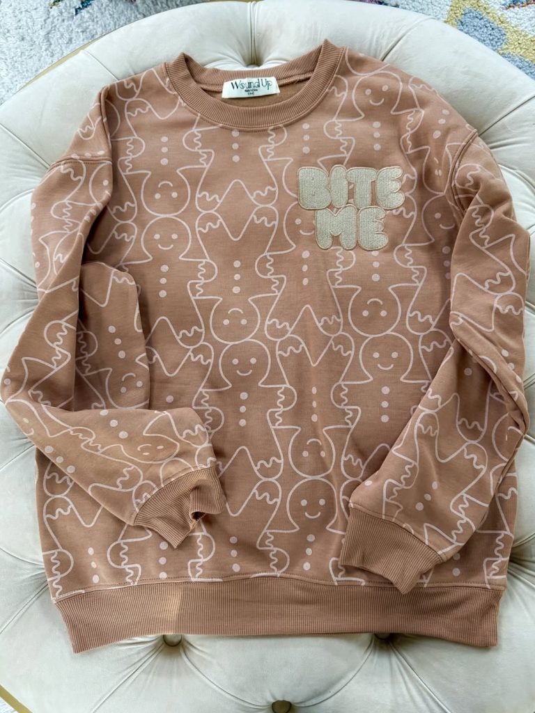 Gingerbread Man Women’s Graphic Print Sweatshirt