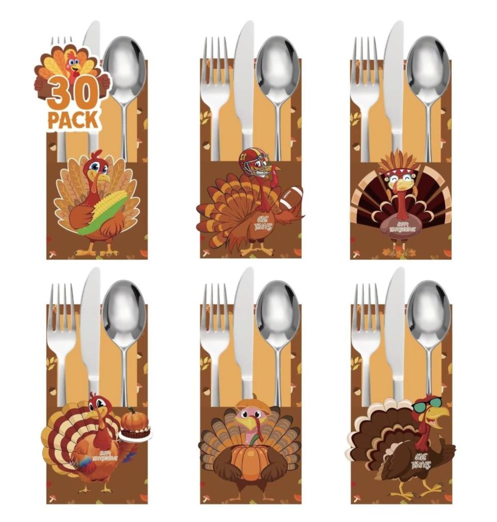 Thanksgiving cutlery holders
