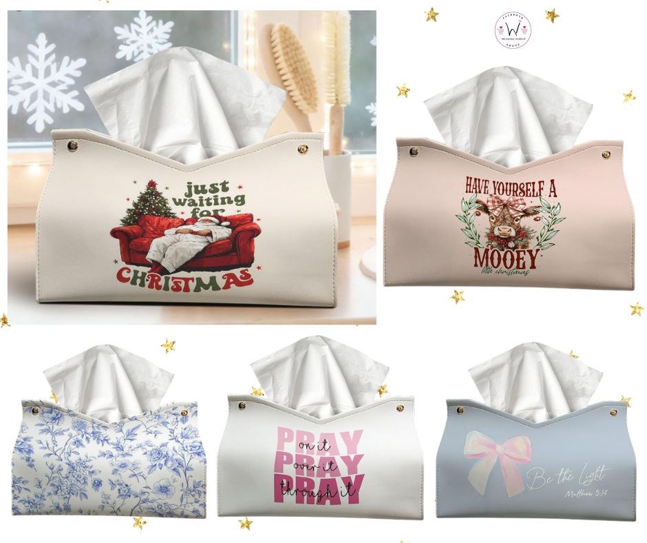 PU leather tissue box covers!