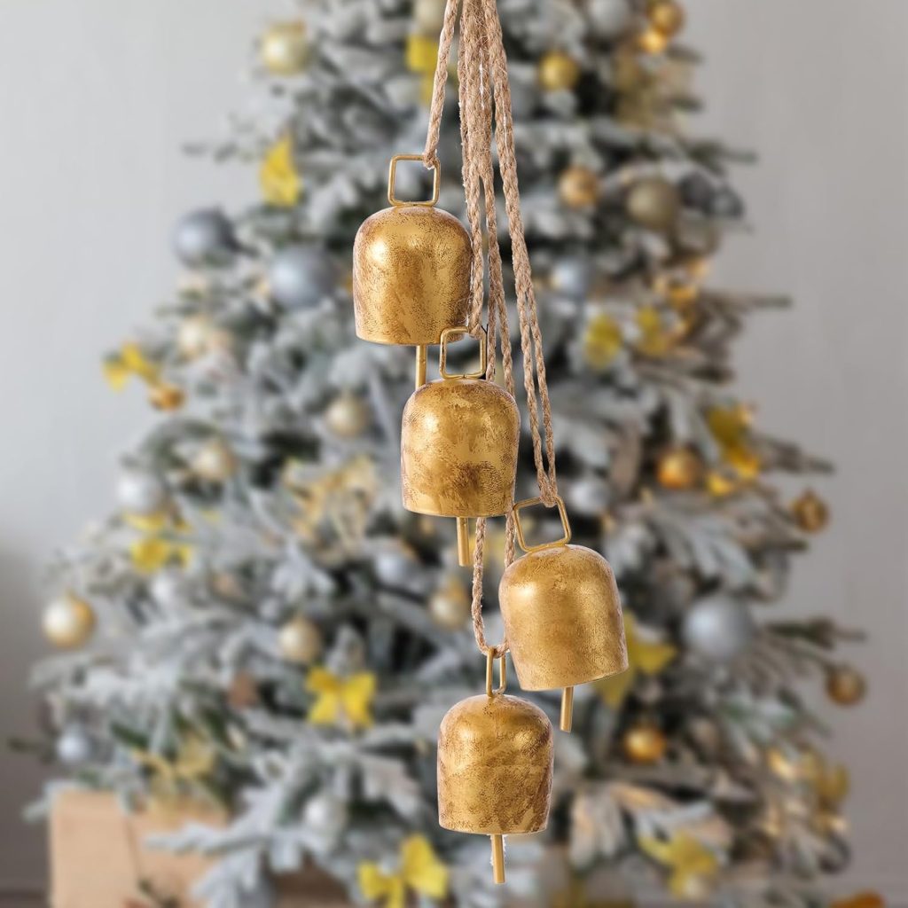 VIntage-Style Gold Bells Decor