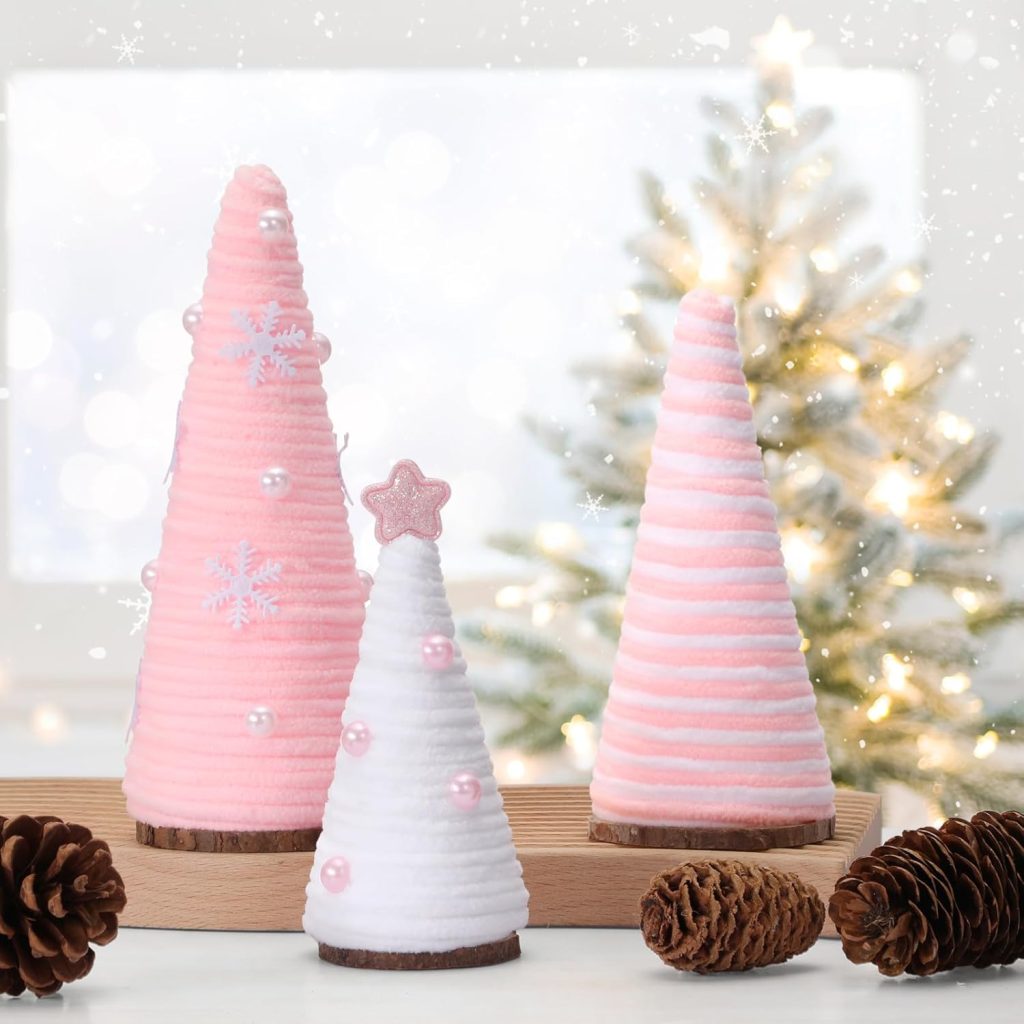 3 Pack of Pink Christmas Trees!