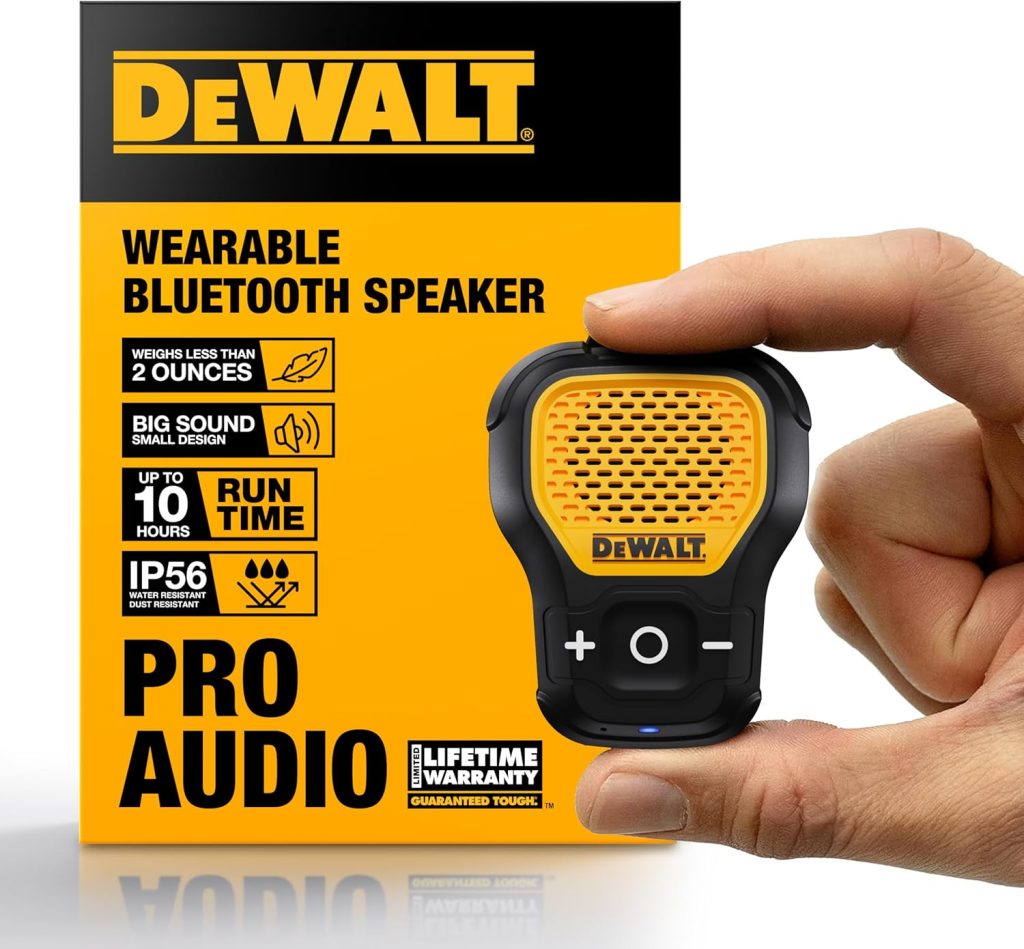 Dewalt Wearable Mini Bluetooth Speaker!