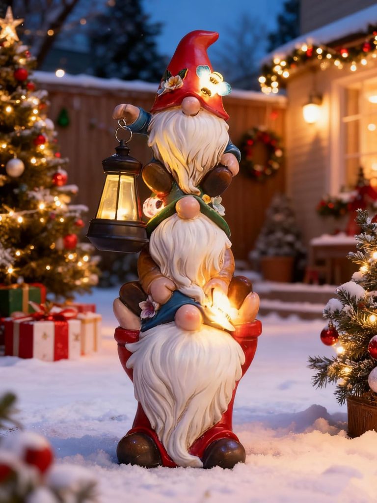 Christmas Gnome Statue
