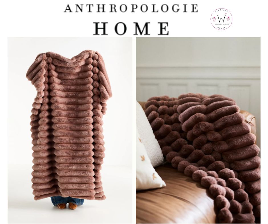 Anthropologie Faux Fur Blanket