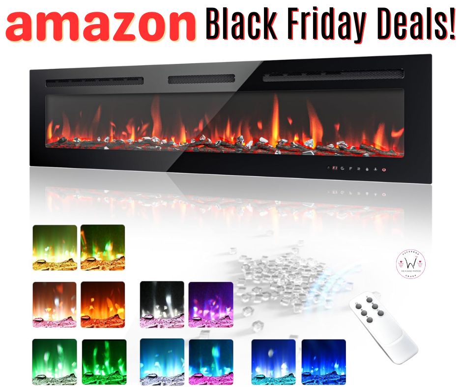 50″ wall-mount electric fireplace