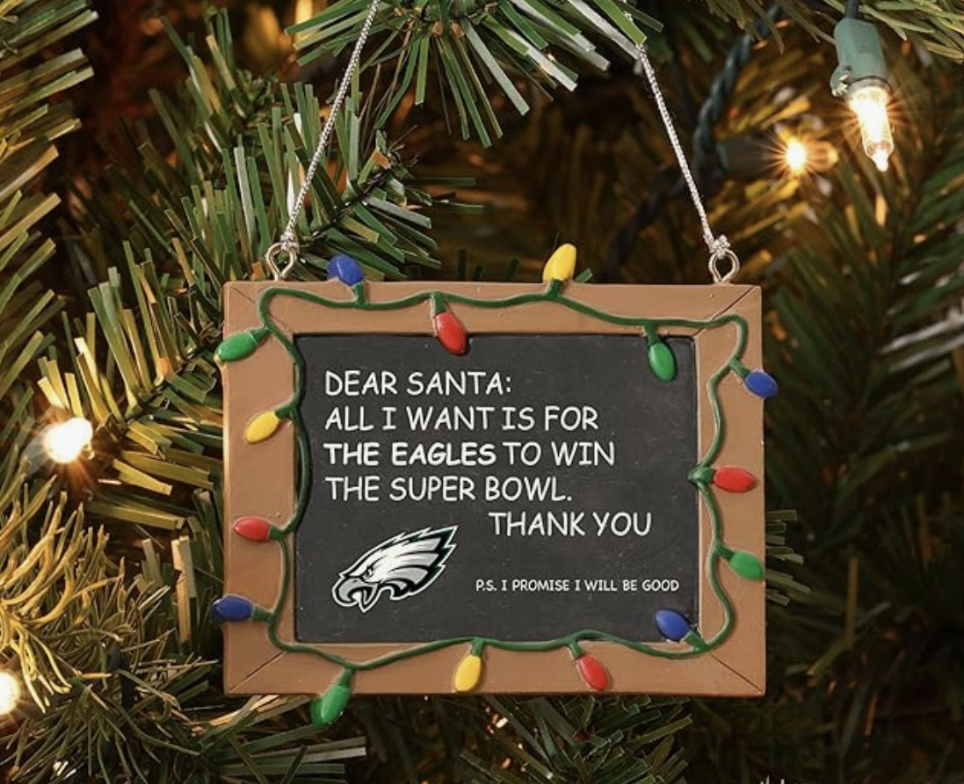 NFL Resin Holiday Chalkboard Sign Ornament!