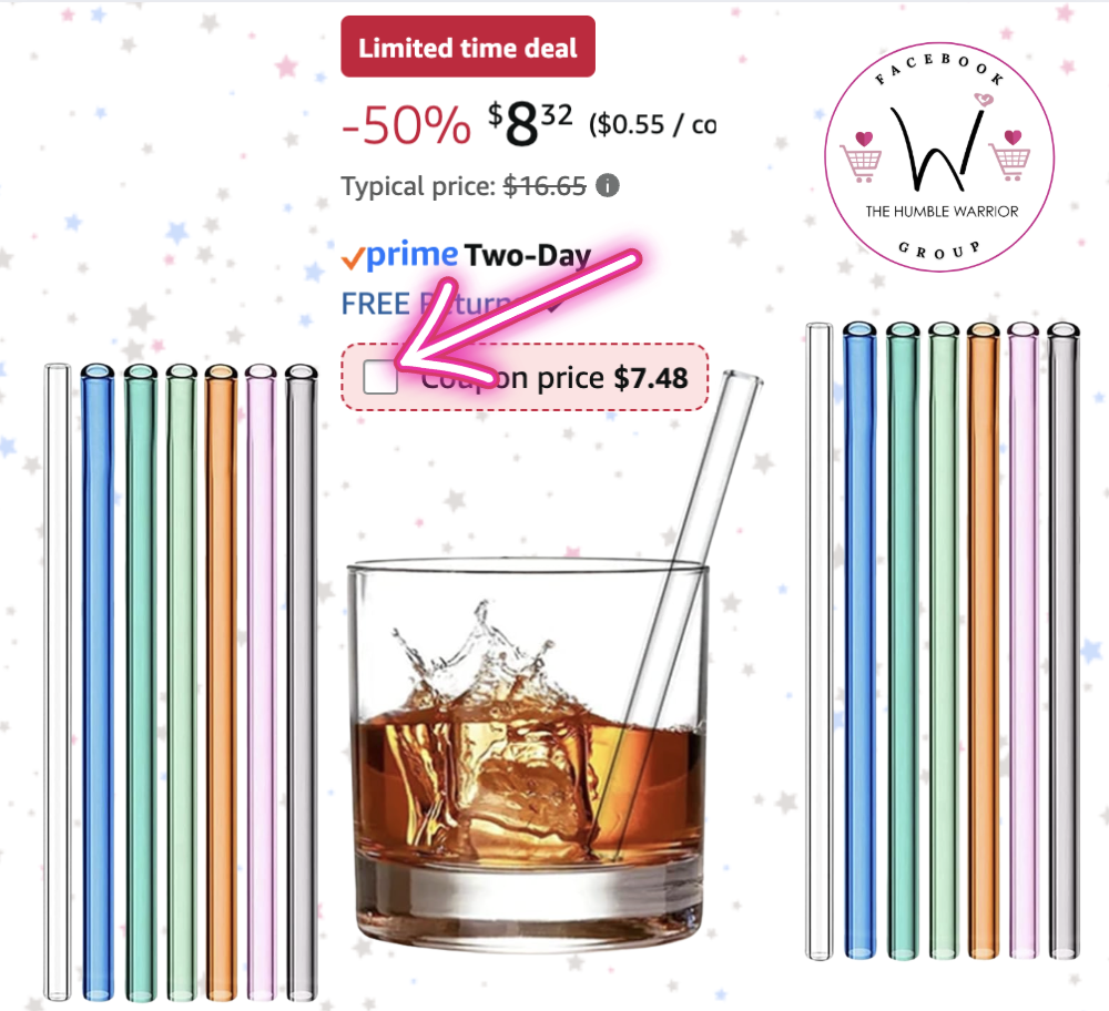15-pack of short glass straws