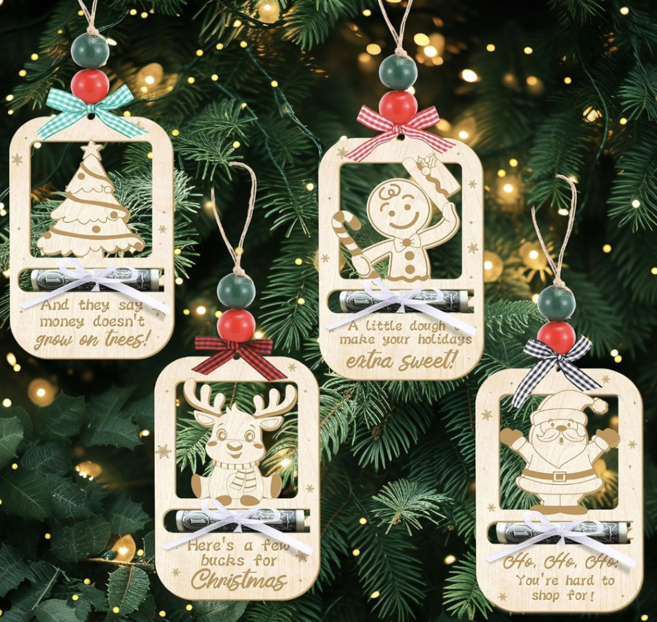 wooden cash clip ornaments