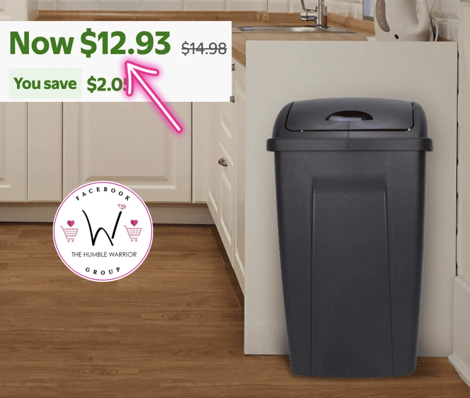 Mainstays 13-Gal Trash Can!
