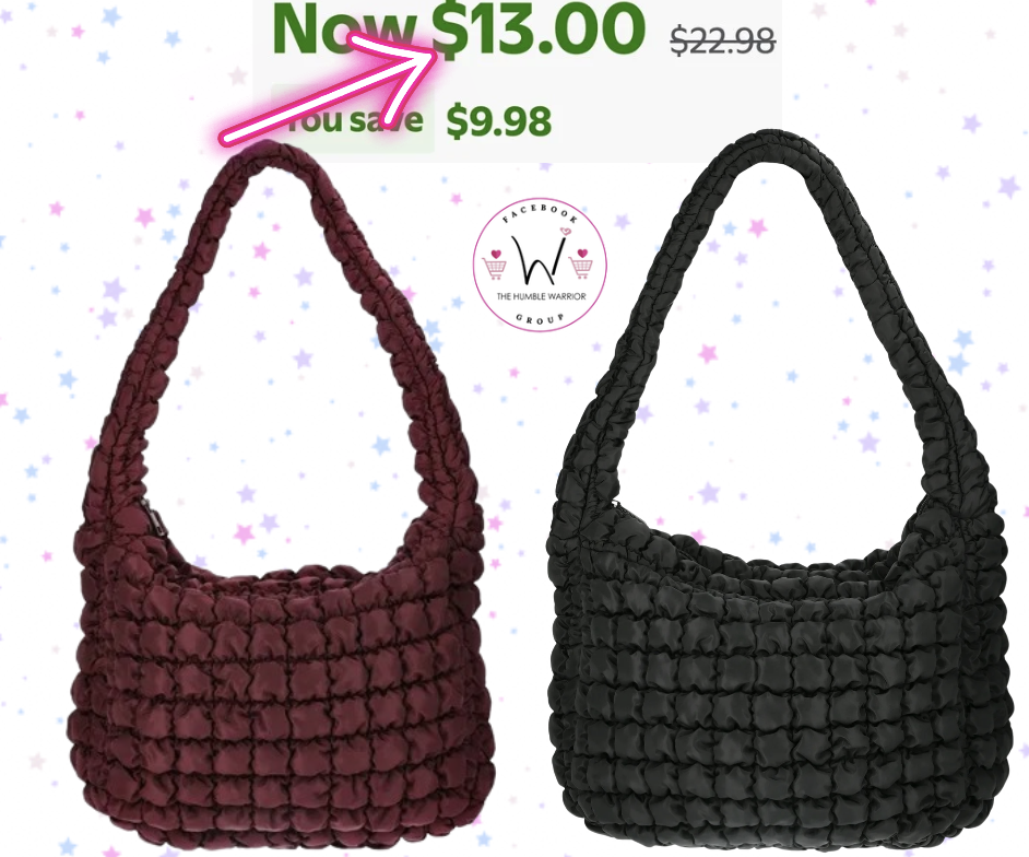 No Boundaries Oversized Quilted Hobo Bags!
