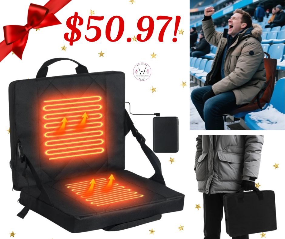 Heated Portable Stadium Seat!