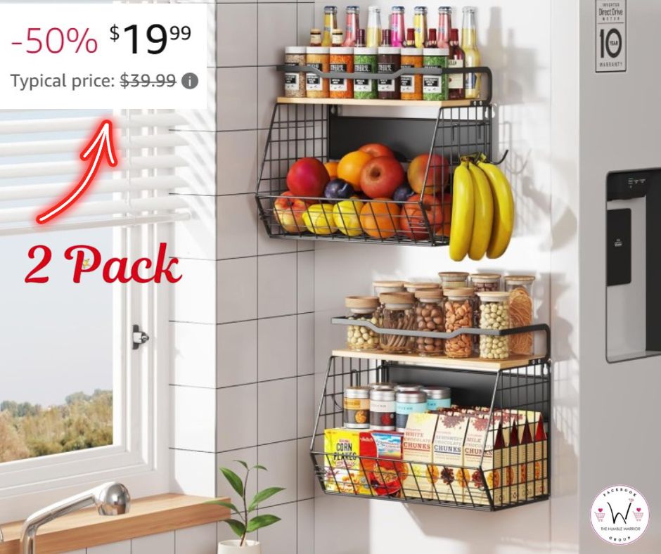 Magnetic Shelf Refrigerator Organizer Storage Baskets!