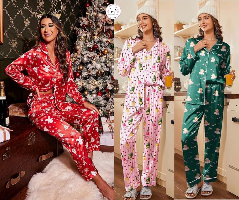 2 Piece Satin Pajama/Lounge Set from Ekouaer!