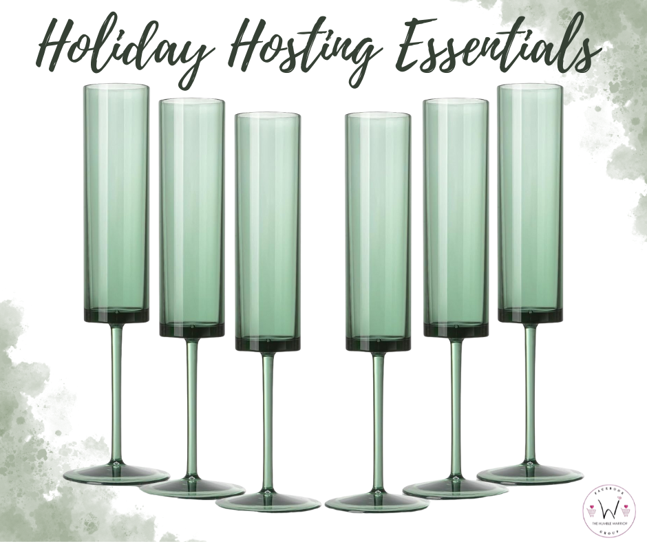 Holiday Hosting Must-Have: Dark Green Acrylic Wine Glass Set