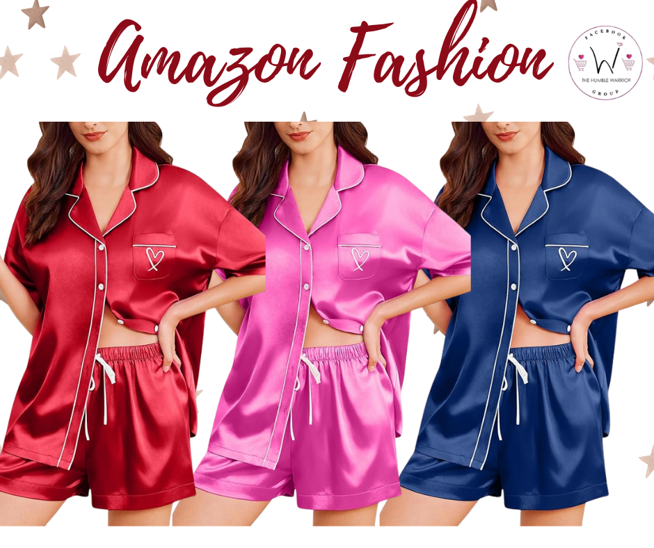 Ekouaer Satin Pajama Set