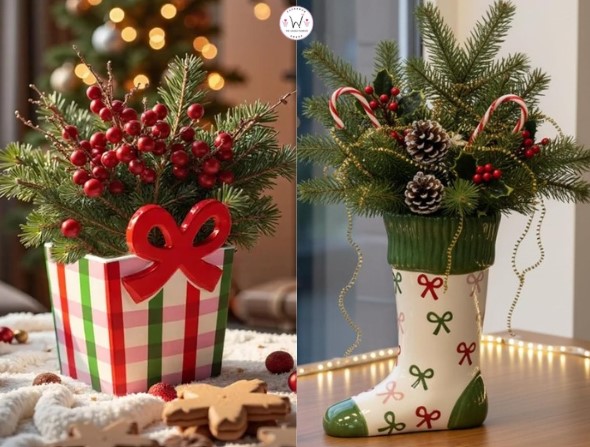 Christmas Ceramic Vases!