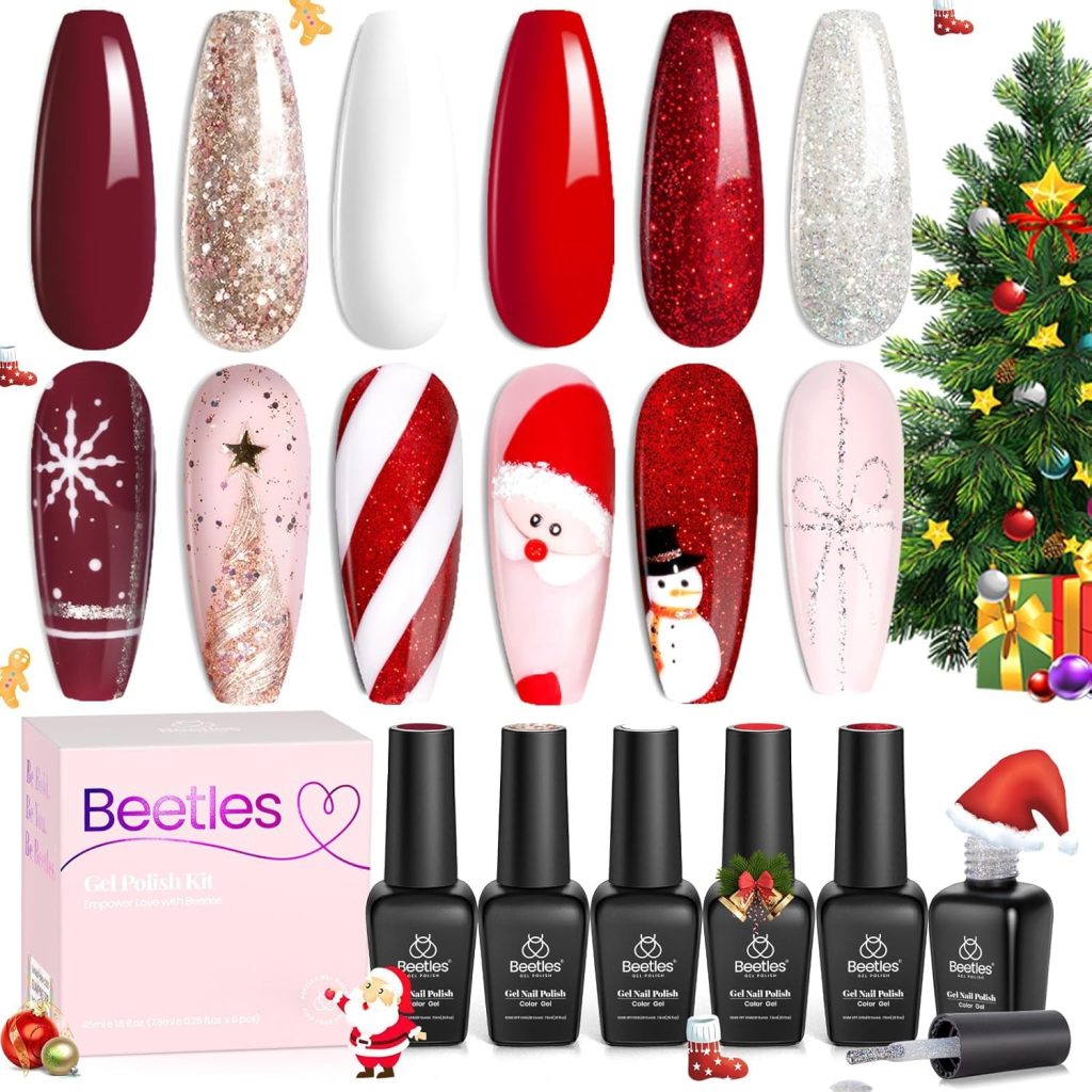 Beetles Christmas Gel Nail Set