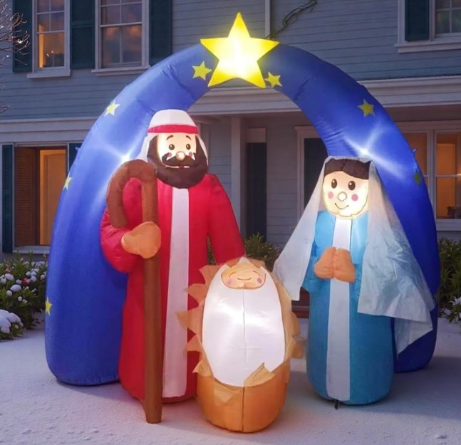 8FT Christmas Inflatable Nativity Scene!