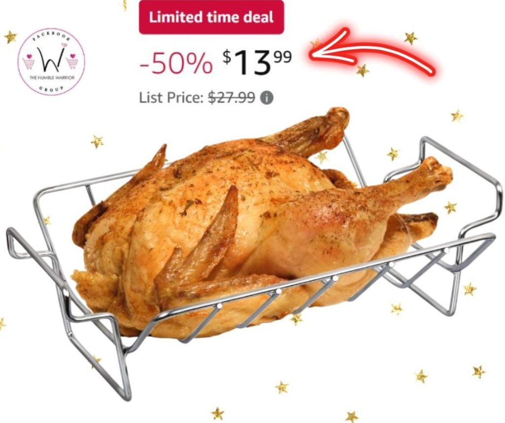 Burly grill Stainless Steel Turkey/BBQ Roasting Rack!