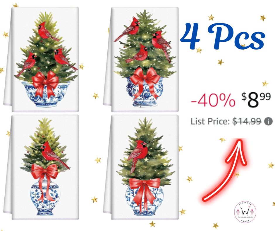 Set of 4 Christmas Kitchen Towels!