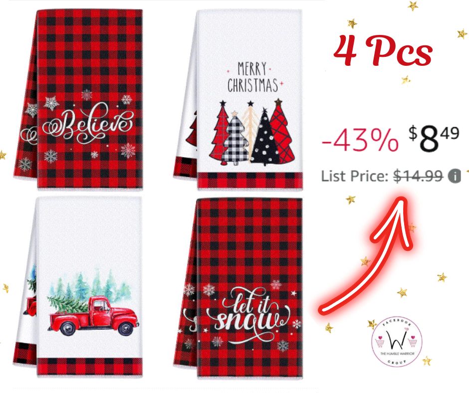 Set of 4 Christmas Kitchen Towels!