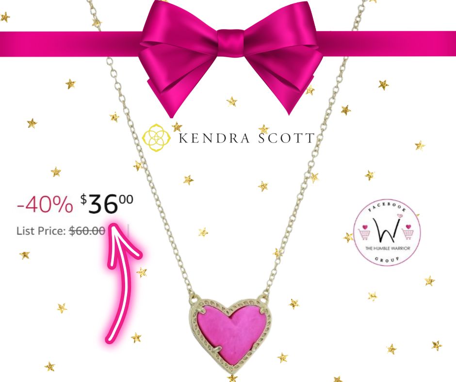Kendra Scott Ari Heart Adjustable Length Pendant Necklace!