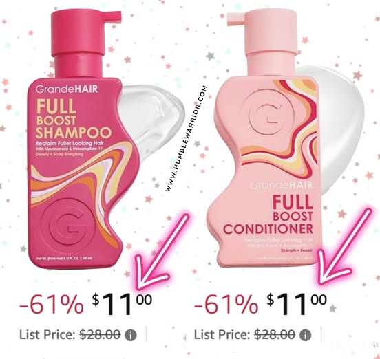 Grande Cosmetics GrandeHAIR Full Boost shampoo and conditioner