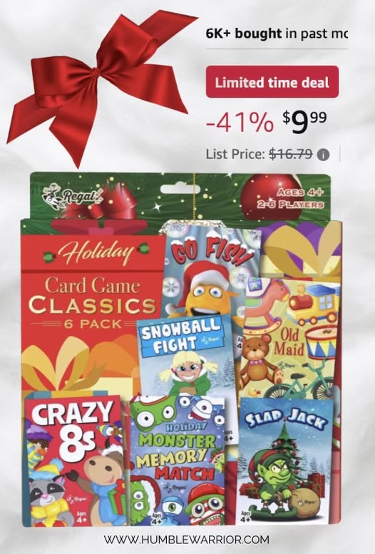 holiday-themed card game set