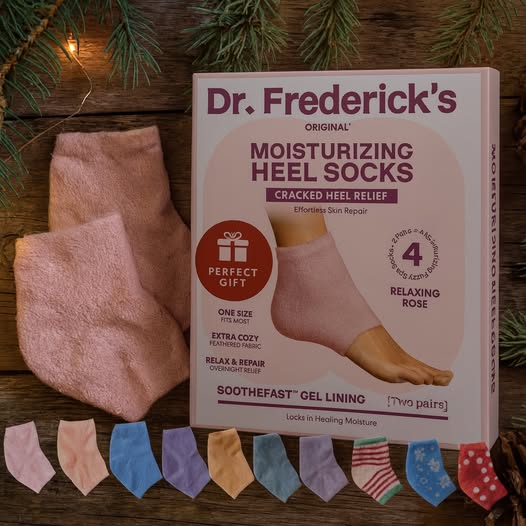 fuzzy gel-lined heel socks