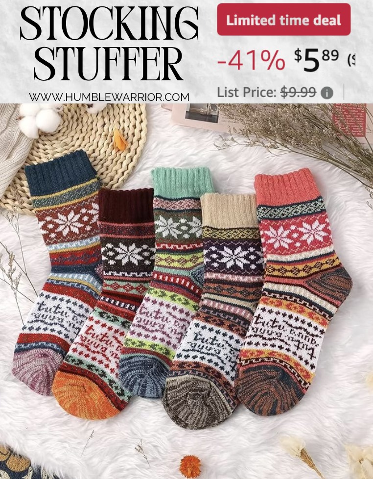 Five pretty cozy socks