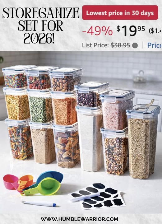 Storeganize 14 piece airtight food storage containers