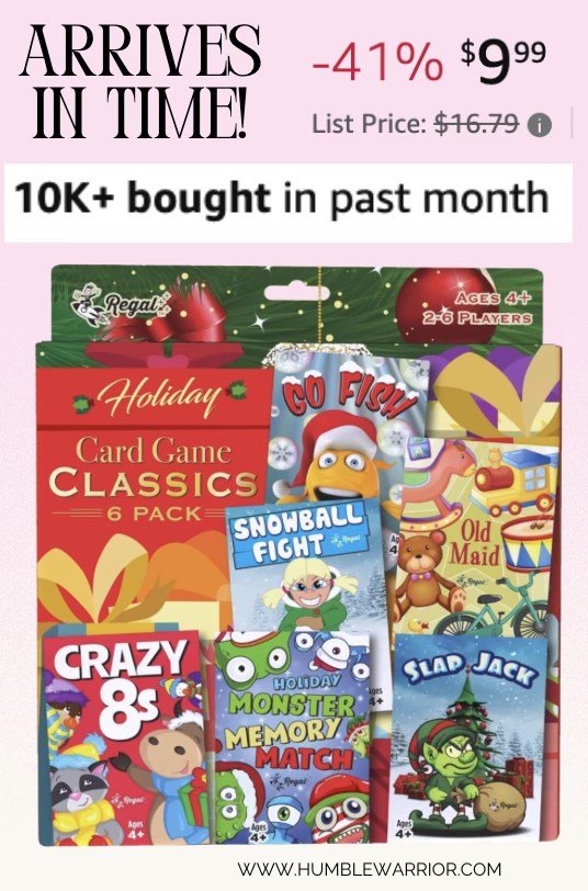 set of six card games for kids