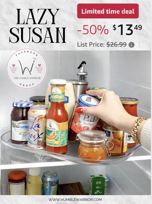 Heartspin Lazy Susan for Refrigerator Organizers and Storage spins