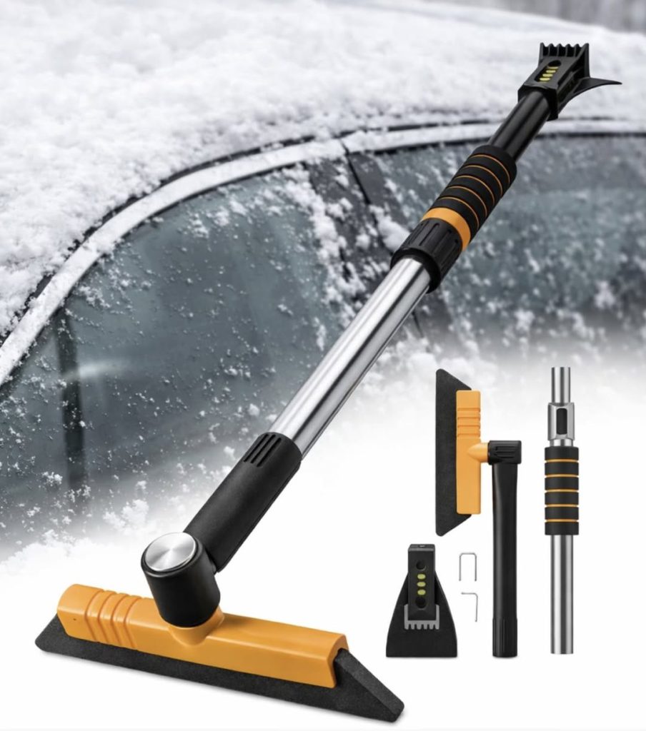 helloleiboo 43.7″ telescoping snow remover