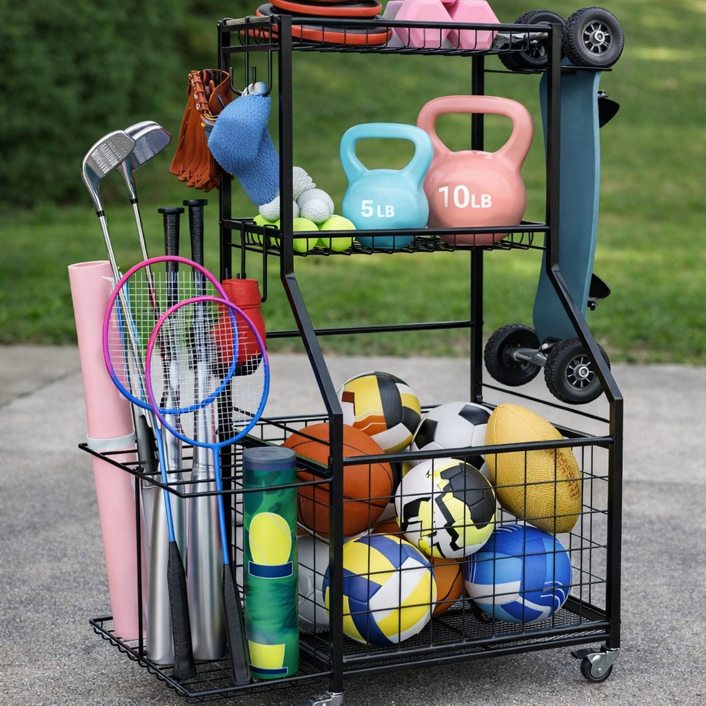 Store all the sports equipment in one place