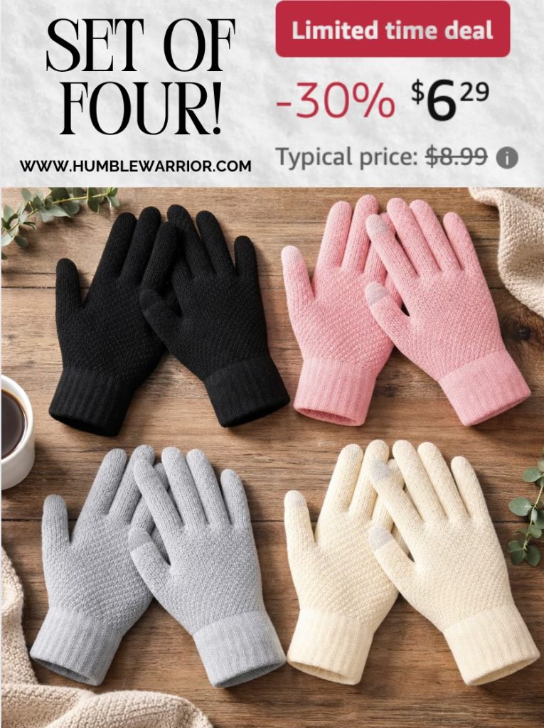 set of four winter gloves!