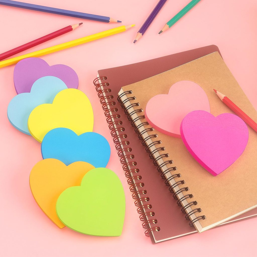 Heart Shaped Sticky Notes