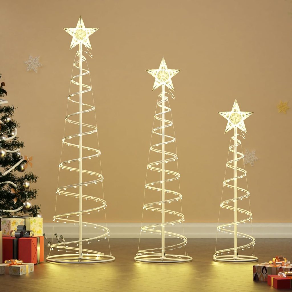 Set of 3 Outdoor Lighted Trees!