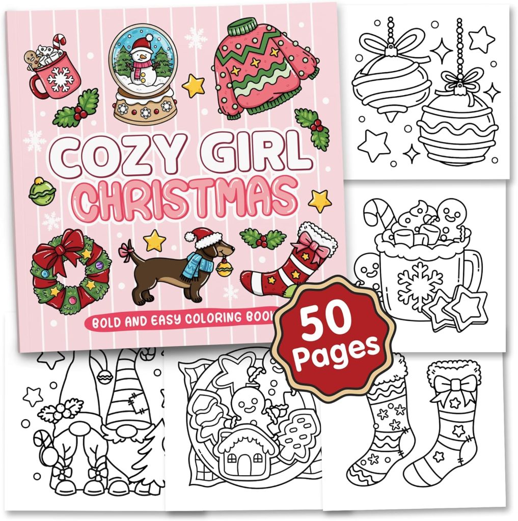 Cozy Girl Christmas Coloring Book!
